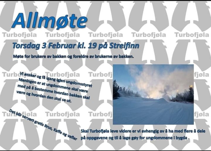 Allmøte Torsdag 3. februar på Streifinn